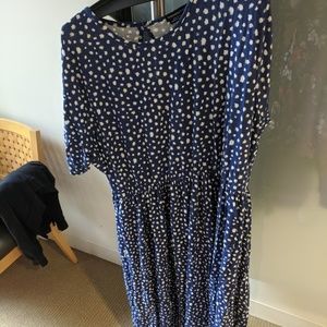 Wednesday's Girl Curve midi dress in smudge polka
